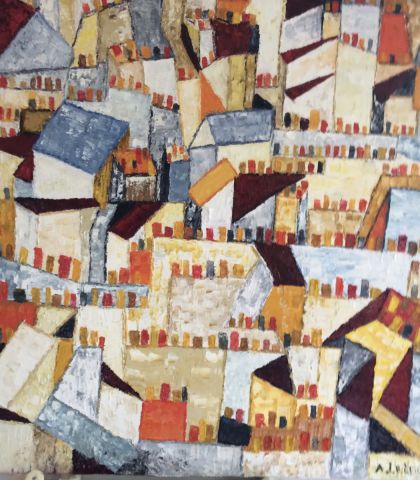 toits de Paris version moderne - Peinture - agnes59peintre toits de Paris version moderne - Peinture - agnes59peintre