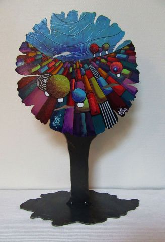 L'artiste Marie-Pierre JAN - Arbre sculpture métal 33 L'artiste Marie-Pierre JAN - Arbre sculpture métal 33