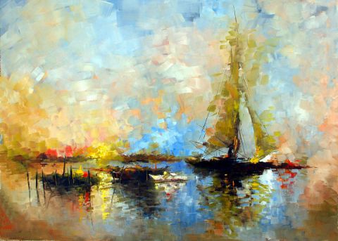 le grand bleu - Peinture - nejib zneidi le grand bleu - Peinture - nejib zneidi