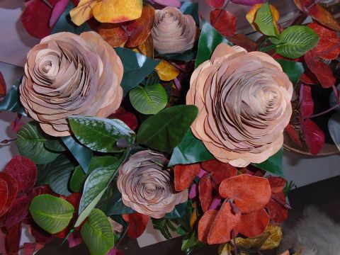 L'artiste rosebouleau - Rose en écorce de bouleau naturel