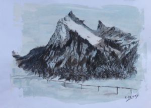 Peinture de Christian Bligny: Montagnes