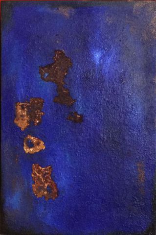 Bleu Mystère  - Peinture - Spagnolo Jeanne