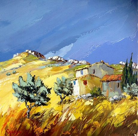Le hameau - Peinture - Philippe CALABRO