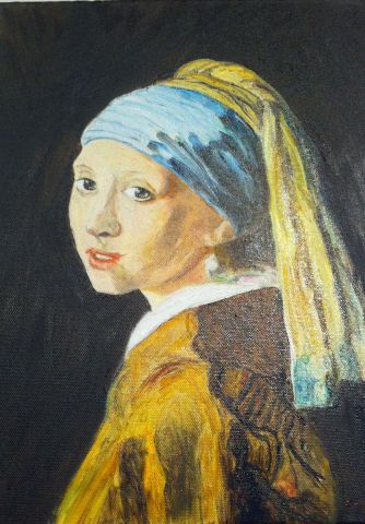La jeune fille à la perle - Peinture - Raphael