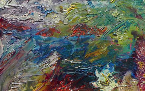 Peinture à l'huile. Paysage au couteau. Île - Peinture - Roselin-Art Peinture à l'huile. Paysage au couteau. Île - Peinture - Roselin-Art