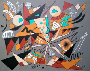 Peinture de grezelpeintre: clin d'oeil à Kandinsky