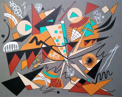 L'artiste grezelpeintre - clin d'oeil à Kandinsky