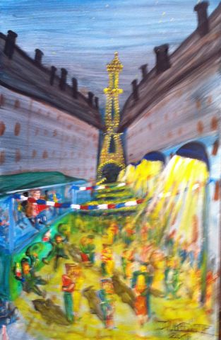 Paris:bal-musette - Peinture - LAFFITTE Jacky