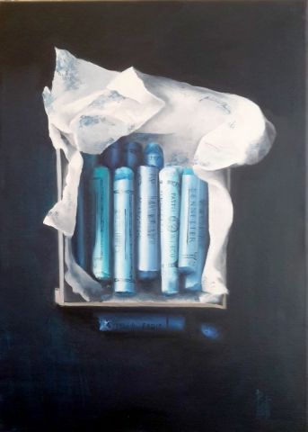 L'artiste sylvie pioli - Bleu de Pastel
