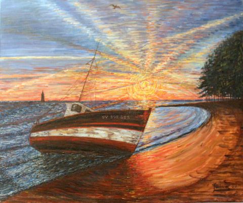 L'artiste sylvie ollivier - crépuscule
