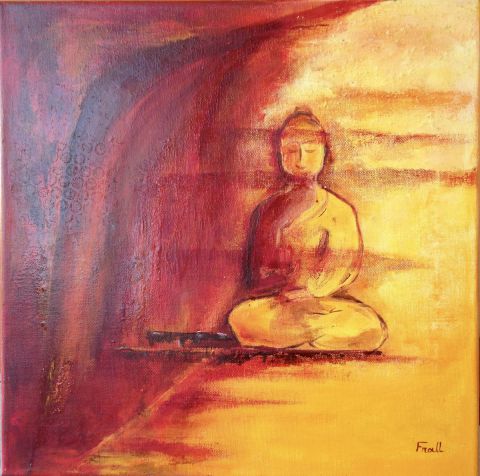 Bouddha méditant - Peinture - Frall