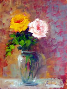Voir le détail de cette oeuvre: roses et jaune