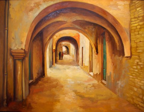 les arcs la medina - Peinture - nejib zneidi les arcs la medina - Peinture - nejib zneidi