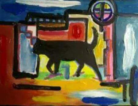 L'artiste Jacky Patin - Le chat de goutière...
