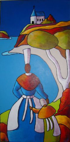 l'attente - Peinture - fabinonzoli l'attente - Peinture - fabinonzoli