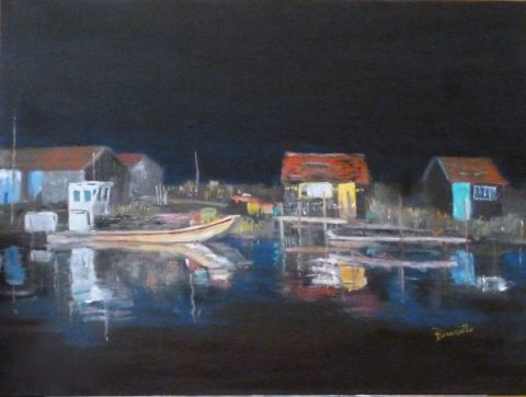 L'artiste bianciotto - la nuit, un port