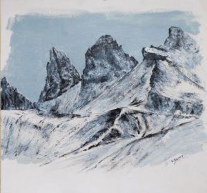 Peinture de Christian Bligny: Montagne 4