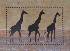 Voir le détail de cette oeuvre: 3 girafes en négatif