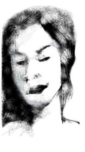 Art_numerique de Jacky Patin: La femme aux yeux fermés... 