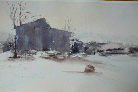 Il a neigé - Peinture - MaryBraem