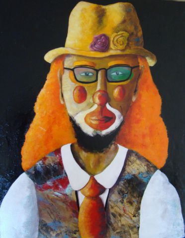 le dernier clown d'Alep - Peinture - fabinonzoli le dernier clown d'Alep - Peinture - fabinonzoli