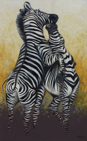 Amoureusement zèbres - Peinture - ANNEap Amoureusement zèbres - Peinture - ANNEap