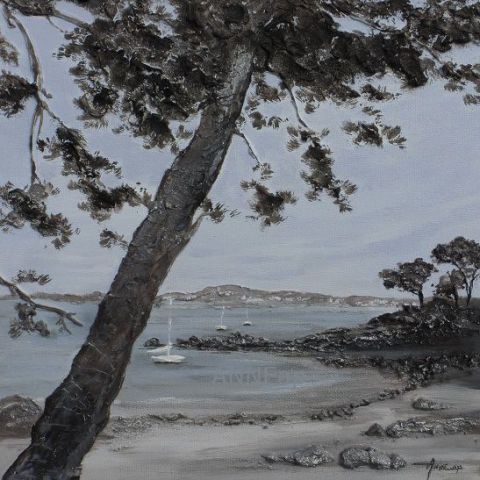 Carantec de l'île Callot  - Peinture - ANNEap