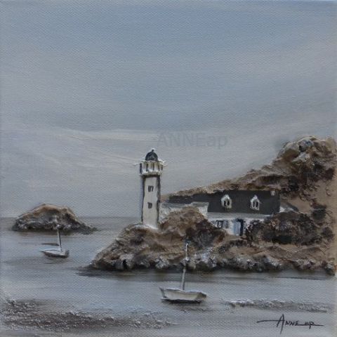 Phare de l'île Louët - Peinture - ANNEap Phare de l'île Louët - Peinture - ANNEap