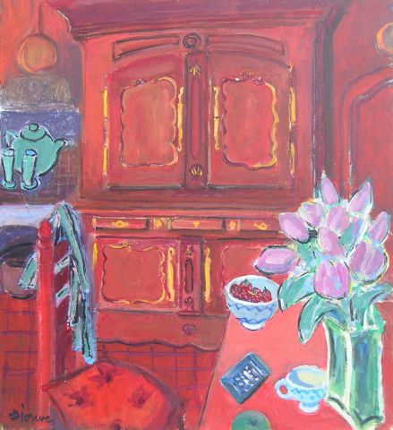 le buffet rouge - Peinture - DENISE JOUVE le buffet rouge - Peinture - DENISE JOUVE