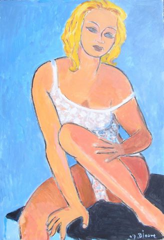 L'artiste DENISE JOUVE - femme assise