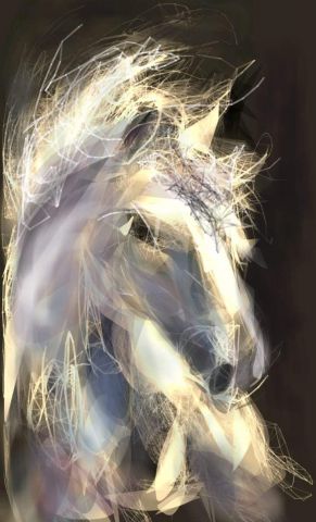 Le cheval andalou...  - Art numerique - Jacky Patin