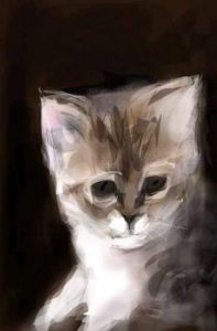 Voir cette oeuvre de Jacky Patin: Le petit chat guette... 