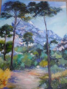 Voir cette oeuvre de Veronique LANCIEN: pins à la Sainte Victoire
