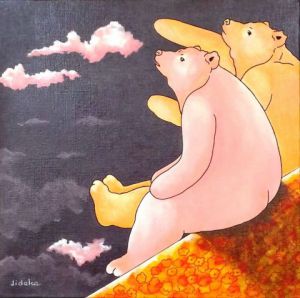 Peinture de Jideka: Attrape les nuages !