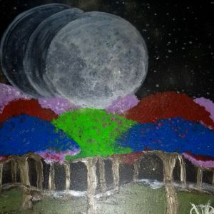Voir cette oeuvre de elena: ltrois lunes tombant sur la forêt