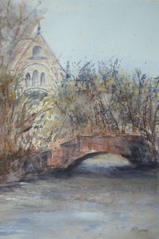 L'artiste MaryBraem - Le pont de L'Abbaye de Léhon