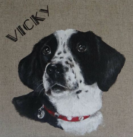 Portrait de chien - Peinture - le trionnaire Portrait de chien - Peinture - le trionnaire