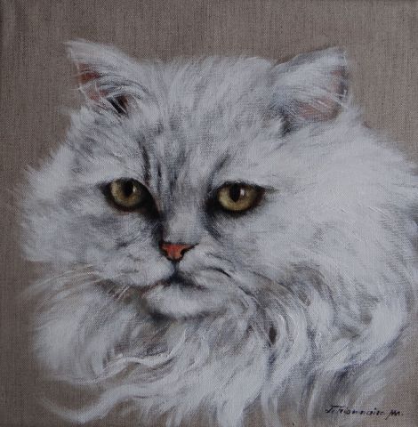 Portrait chat - Peinture - le trionnaire Portrait chat - Peinture - le trionnaire
