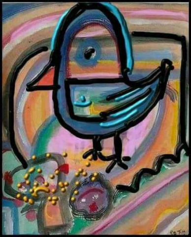 L'artiste Jacky Patin - Petit oiseau... 