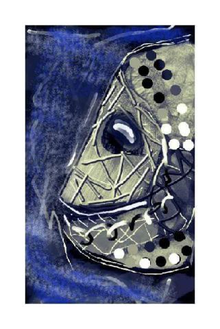 L'artiste Jacky Patin - Le poisson bleu... 