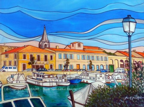 LE QUAI - Peinture - ALAIN FAURE LE QUAI - Peinture - ALAIN FAURE