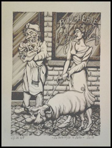 La Belle et / ou La Bête - Dessin - Charles De Wit La Belle et / ou La Bête - Dessin - Charles De Wit