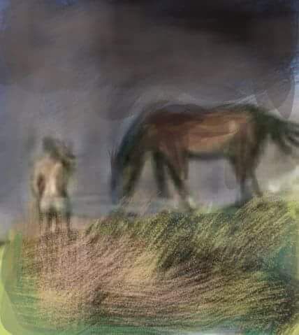 L'artiste Jacky Patin - La femme et le cheval... 