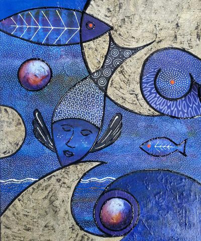 Aqua - Peinture - Izabelle Lenoir Aqua - Peinture - Izabelle Lenoir