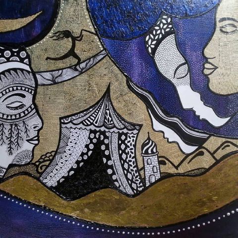 Sous le chapiteau - Peinture - Izabelle Lenoir Sous le chapiteau - Peinture - Izabelle Lenoir