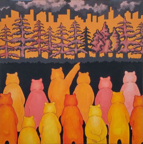 Réchauffement climatique °10 - Peinture - Jideka Réchauffement climatique °10 - Peinture - Jideka