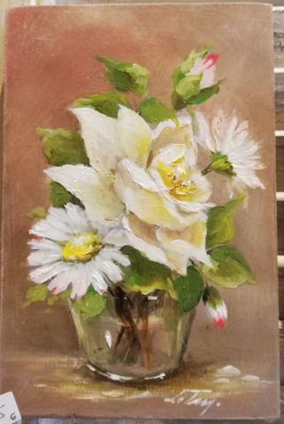 L'artiste le trionnaire - Petit bouquet de fleurs blanches