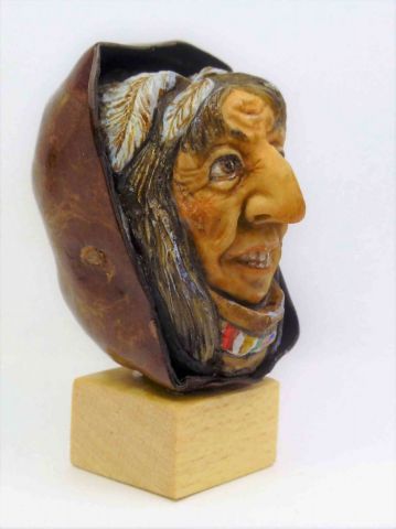 L'Amérindien - Sculpture - Gerard Arene