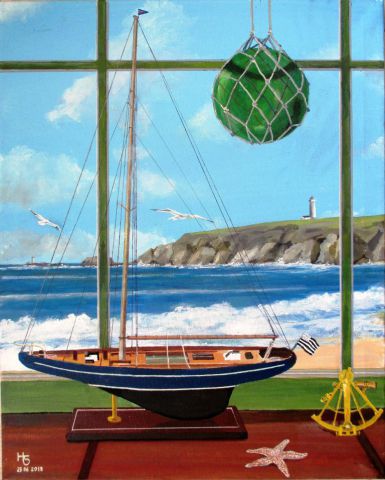 Véranda bretonne - Peinture - Henri SACCHI Véranda bretonne - Peinture - Henri SACCHI