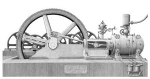 Dessin de Francois MOLL: Machine à vapeur de la distillerie Hardy - Tartane - Trinité - Martinique